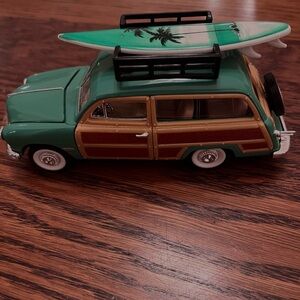 Collectible 1949 Woody Wagon with Surfboard